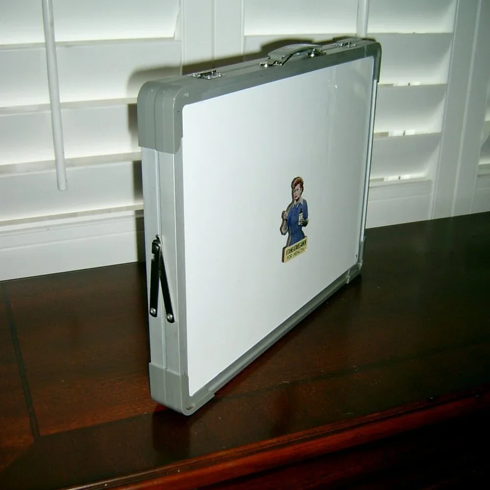 Dry Eraser Monthly Calendar & White Board, Double-Sided w/Handle